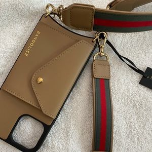 Bandolier IPhone 12 Pro Max leather crossbody w keychain